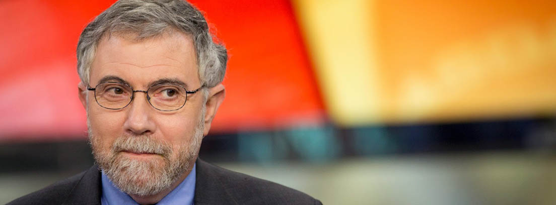Primer plano del premio Nobel de Economía Paul Krugman