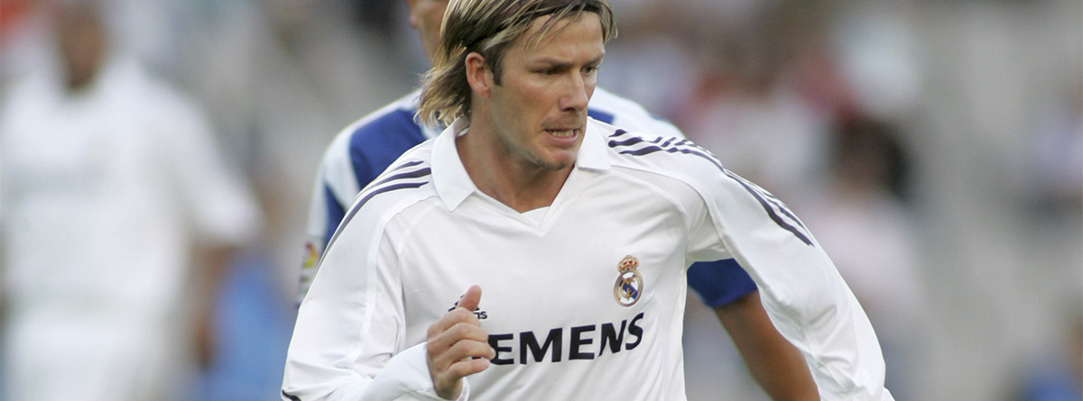 David Beckham en su etapa como madridista.